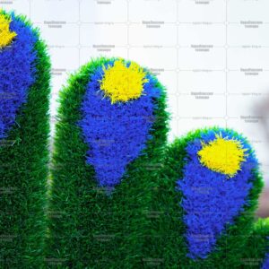 Топиари павлин Григориан, h=155 см-- газон Eco