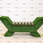 Топиари лавочка, темная, полимерная доска, L=150 см - газон Eco