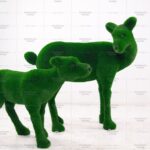 Топиари композиция олени, мама с малышом Томом - газон Deluxe Green