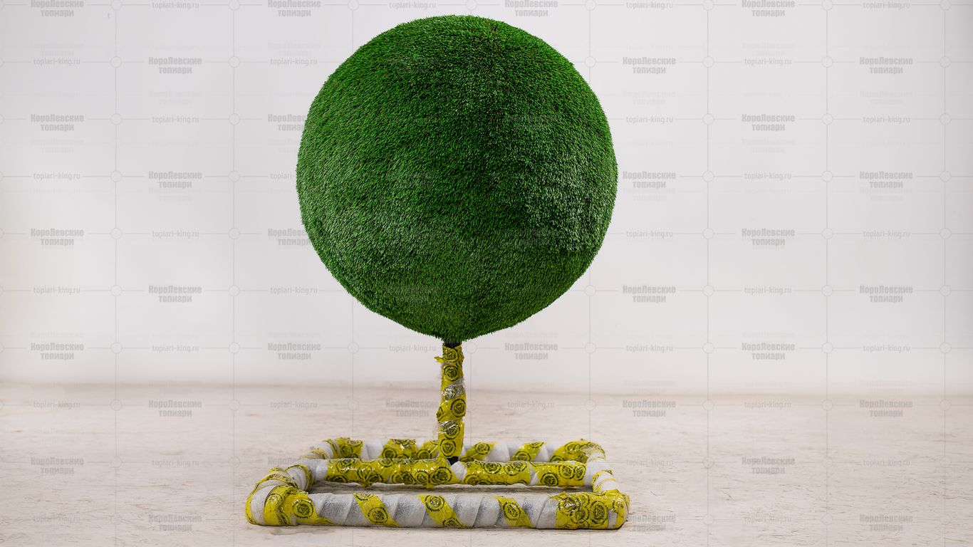 Топиари шар в виде куста туи, d=100см — газон Deluxe Green Топиари шар в виде куста туи, d=100см - газон Deluxe Green