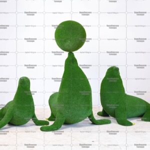 Топиари композиция морские львы, модель 2 - газон Eco