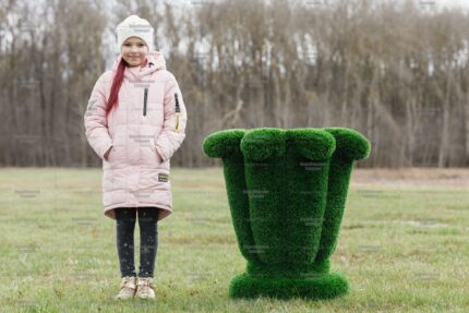 Топиари вазон малый, h=70 см -  газон Eco Green
