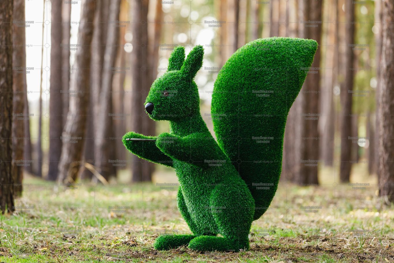 Топиари белочка с кольцом под кашпо — газон Eco Топиари белочка с кольцом под кашпо - газон Eco