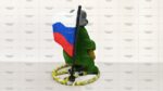Топиари композиция медведь Патриот - газон Есо