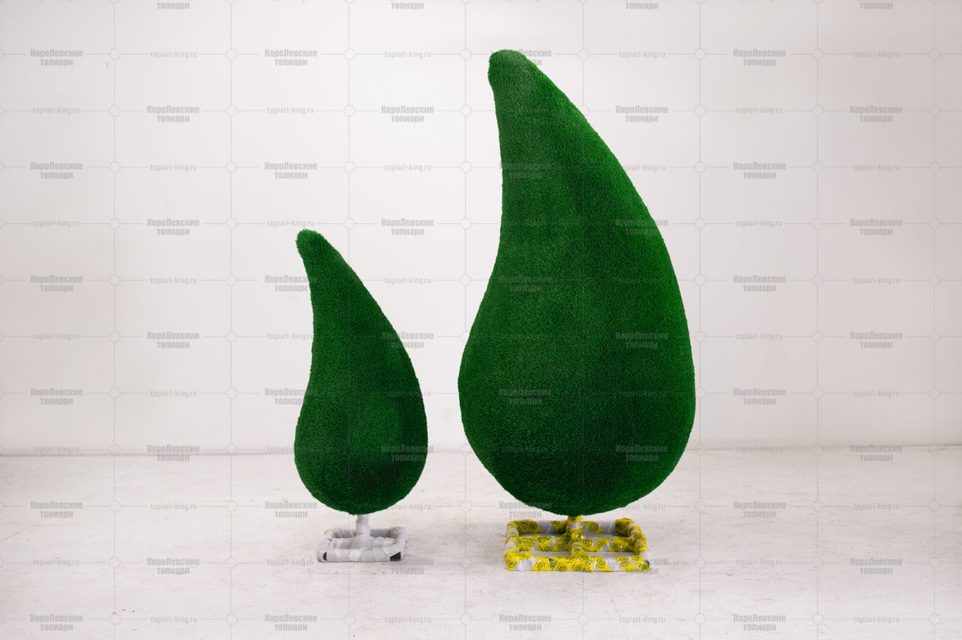 Топиари композиция капли 2шт — газон Deluxe Green Топиари композиция капли 2шт - газон Deluxe Green