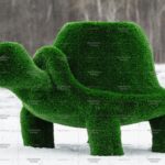 Топиари черепаха с кашпо, Мудрая, h=100 см- газон Deluxe Green