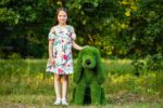 Топиари собака Филька h=80 см, с кашпо - газон Premium