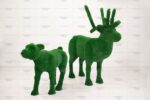 Топиари композиция семья оленей, Чигорин 4шт. - газон Deluxe Green