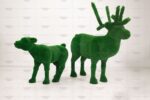 Топиари композиция семья оленей, Чигорин 4шт. - газон Deluxe Green