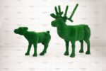 Топиари композиция семья оленей, Чигорин 4шт. - газон Deluxe Green