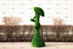 Топиари леди с зонтиком, Элизабет, платье № 4 - газон Deluxe Green