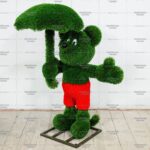 Топиари мышонок Торино с зонтиком - газон Deluxe Green + Eco