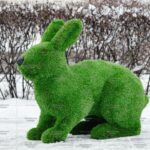 Топиари заяц Чики h=80 см - газон Premium