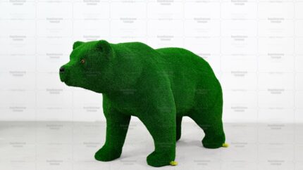 Топиари медведь Велес, h=70 см – газон Deluxe Green