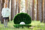 Топиари ракушка с жемчугом, h=80 см- газон Eco
